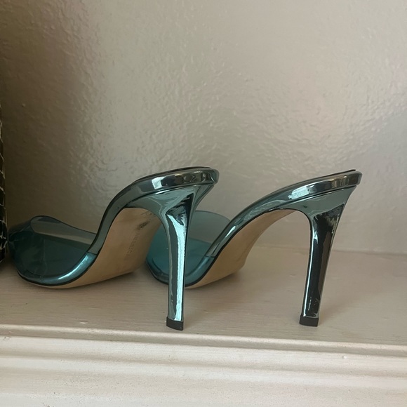 Like New Good American Womens Blue Princess Glass Slipper Stiletto Pointy Mu… - Picture 5 of 8